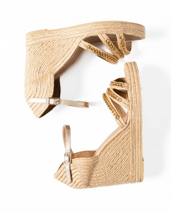 Alpargatas de yute con cadenas