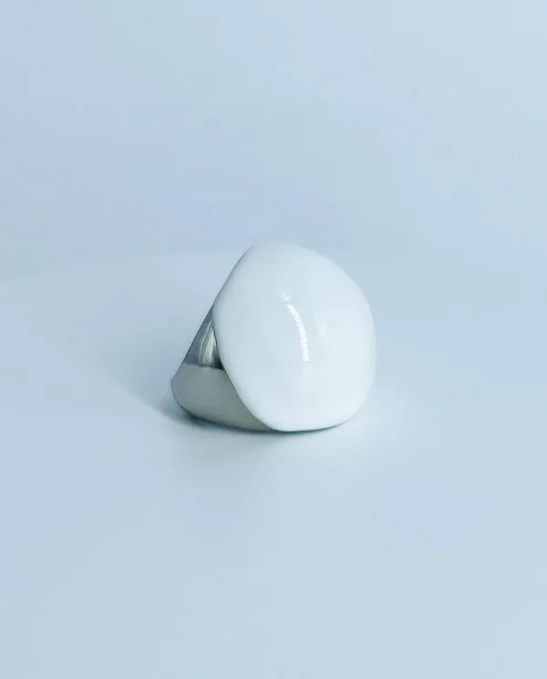 Anillo chunky blanco
