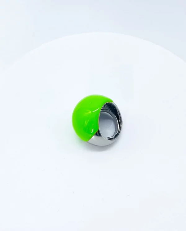 Anillo chunky verde manzana