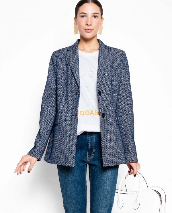 Blazer rombos azul marino