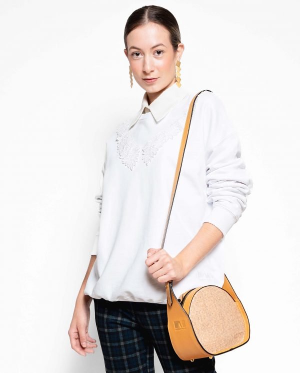 Camisa manga corta de lino con vainicas