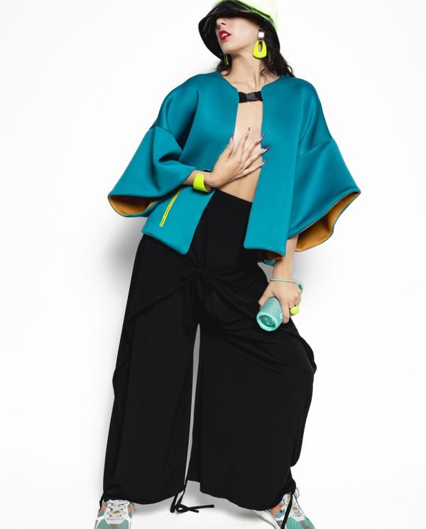 Brazalete geométrico verde manzana