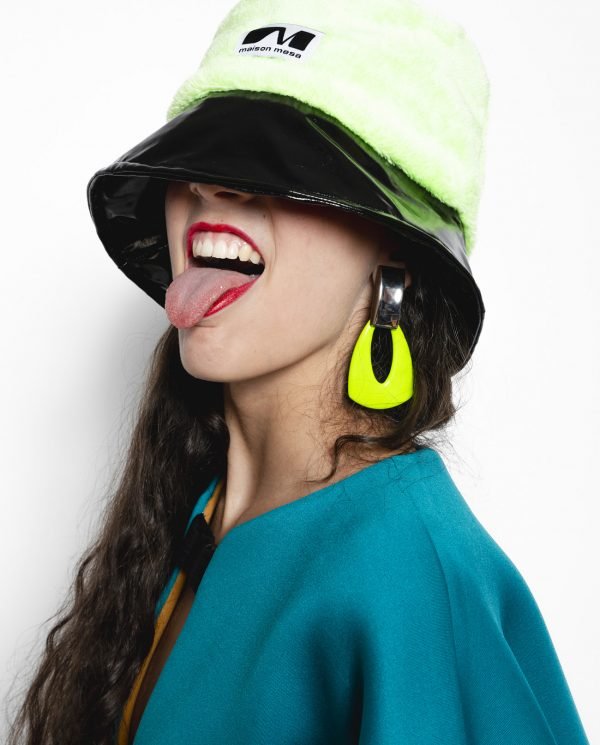 Pendientes gota verde manzana