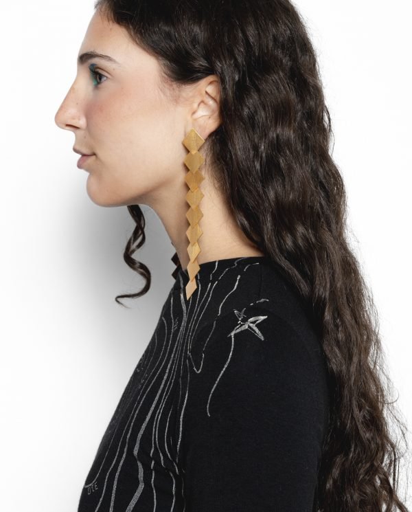 Pendientes rombos 14 cm