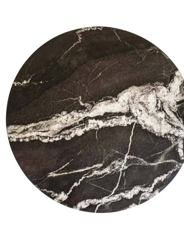 Mesa auxiliar hierro y mármol